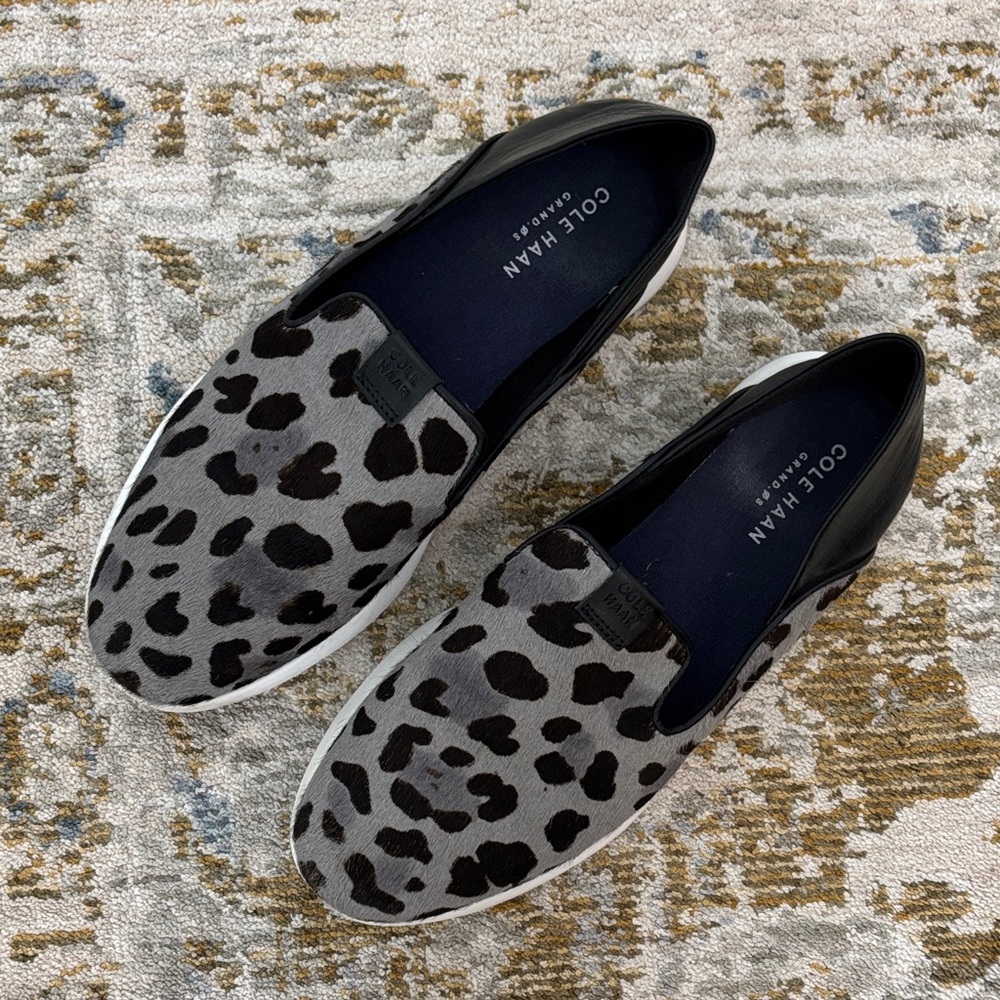 Cole Haan Animal Print Slip-On Shoes
